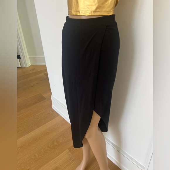 Dresses & Skirts - Classic Black Wrap Midi Skirt